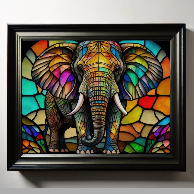 Vattenfärgsglaset Stil Elephant 5:4 Poster (Skapare uppladdad)
