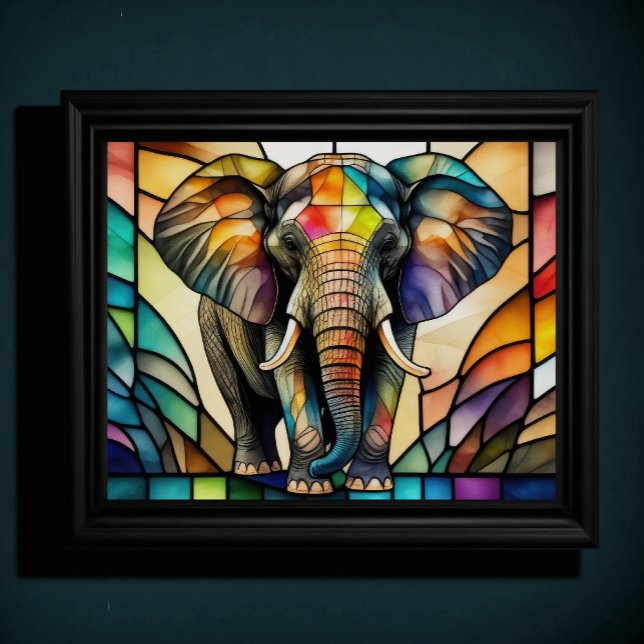 Vattenfärgsglaset Stil Elephant 5:4 Poster (Skapare uppladdad)