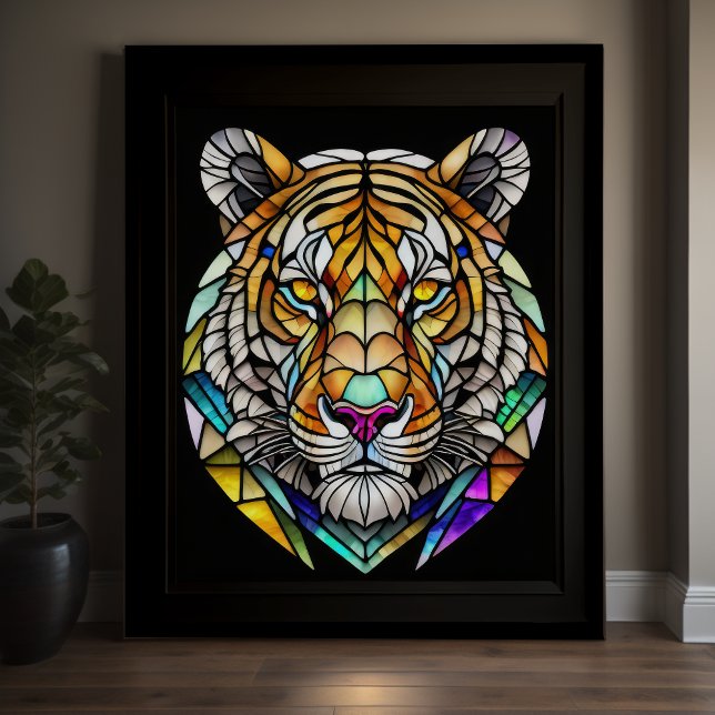Vattenfärgsglaset Stil Tiger 5:4 Poster (Skapare uppladdad)