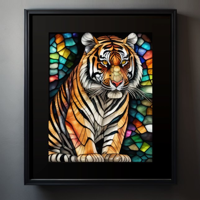 Vattenfärgsglaset Stil Tiger 5:4 Poster (Skapare uppladdad)
