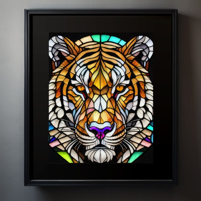 Vattenfärgsglaset Stil Tiger 5:4 Poster (Skapare uppladdad)