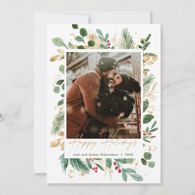 Vattenfärgsgrätter från lycklig, gröngul guld-röd  (Framsida)