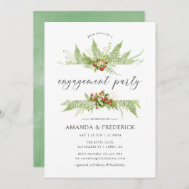 VattenfärgsGreenery-Förlovningsfest Inbjudningar