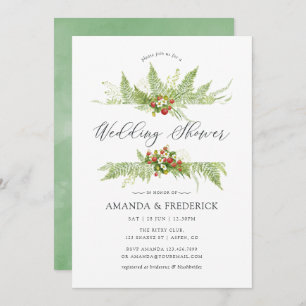 VattenfärgsGreenery-Möhippa Inbjudningar