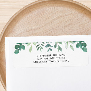 VattenfärgsGreenery-Returadress Returadress Etikett