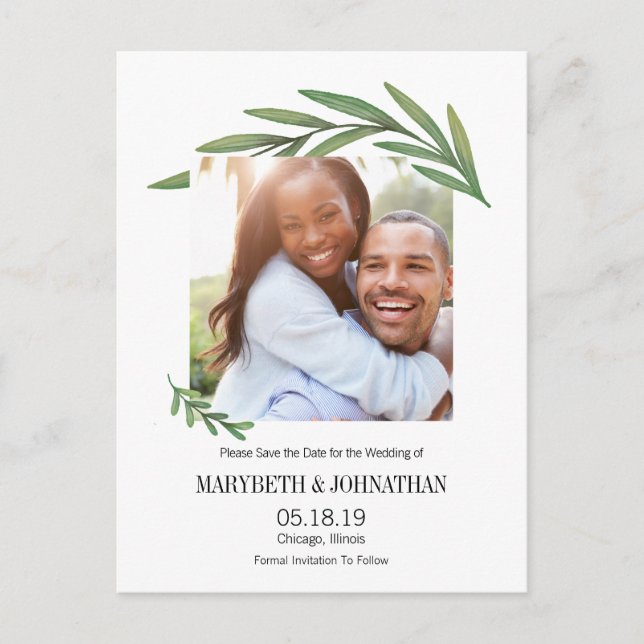 VattenfärgsGrekland Spara datumfoto-vykort Meddelande Vykort (Framsida)