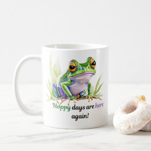 Vattenfärgsgroda med Hoppy-dagar är här igen. Kaffemugg