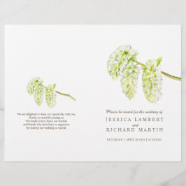 Vattenfärgsgrönt kommer att fånga bröllopsprogramm