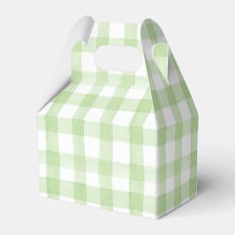 VattenfärgsGrönt och White Gingham Vapensköld Presentaskar