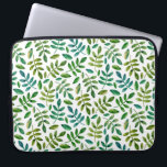 Vattenfärgsgrönten lämnar mönster. Greenery blommi Laptop Fodral<br><div class="desc">Vattenfärgsgrönt löv mönster laptop sleeve. Kontakta mig om du behöver fler artiklar.</div>