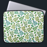 Vattenfärgsgrönten lämnar mönster. Greenery blommi Laptop Fodral<br><div class="desc">Vattenfärgsgrönt löv mönster laptop sleeve. Kontakta mig om du behöver fler artiklar.</div>