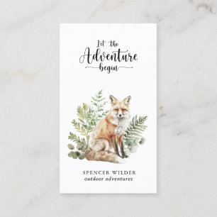 Vattenfärgsguide Fox Äventyr Nature Guide Visitkort