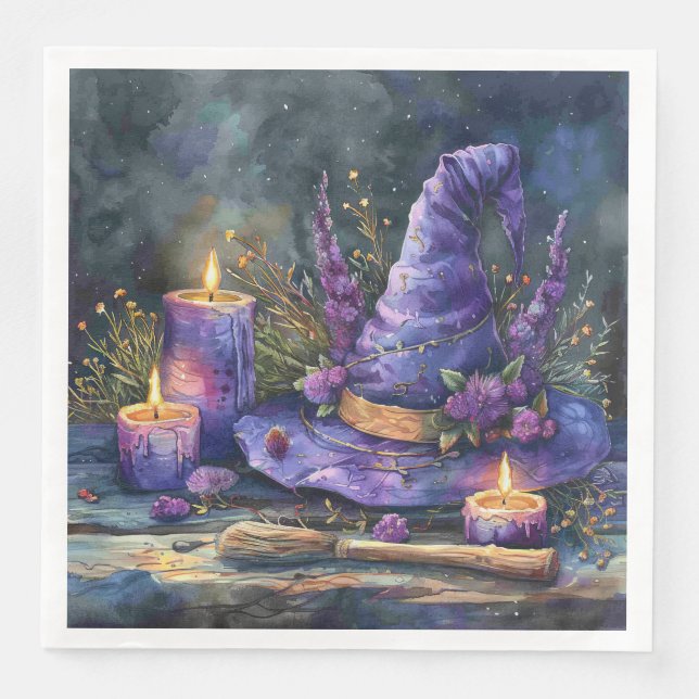 Vattenfärgshatt med Blommigtar för Decoupage Pappersservett (Framsida)