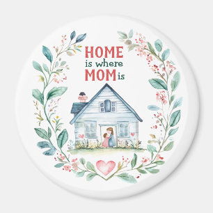 Vattenfärgshem är där Mamma ligger Magnet
