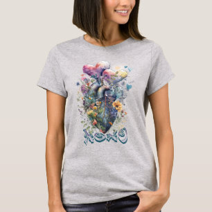 Vattenfärgshjärta T Shirt