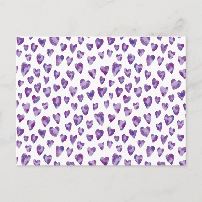 Vattenfärgshjärta Vykort (Framsida)