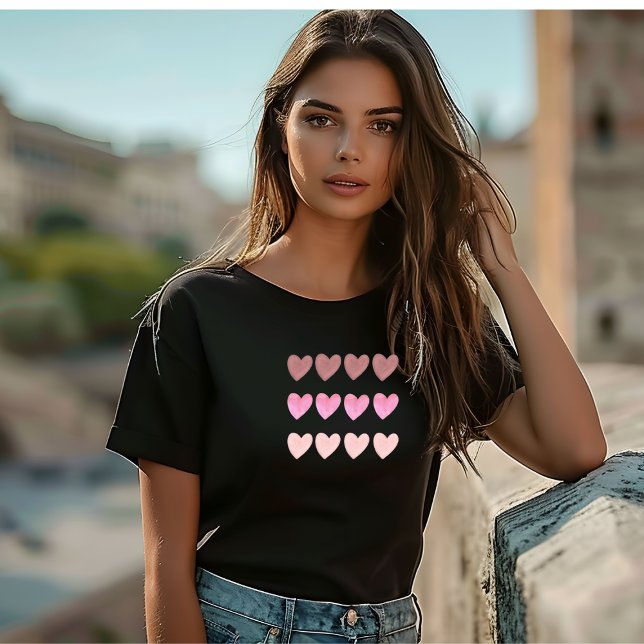 Vattenfärgshjärtan Bästa Mamman någonsin T Shirt (Skapare uppladdad)