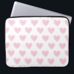 Vattenfärgshjärtan för rosa. Cute  kärlek mönster Laptop Fodral<br><div class="desc">Vattenfärgshjärtan rosa mönster laptop sleeve. Kontakta mig om du behöver fler artiklar.</div>