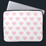 Vattenfärgshjärtan för rosa. Cute  kärlek mönster Laptop Fodral<br><div class="desc">Vattenfärgshjärtan rosa mönster laptop sleeve. Kontakta mig om du behöver fler artiklar.</div>
