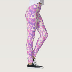 Vattenfärgshjärtan Leggings