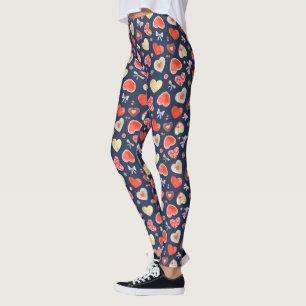 Vattenfärgshjärtor Leggings