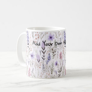 Vattenfärgshögtalare i blomman, kaffe älskare kaffemugg
