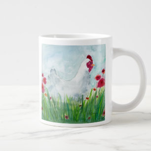 Vattenfärgshölje, Blommigt Jumbo Mugg