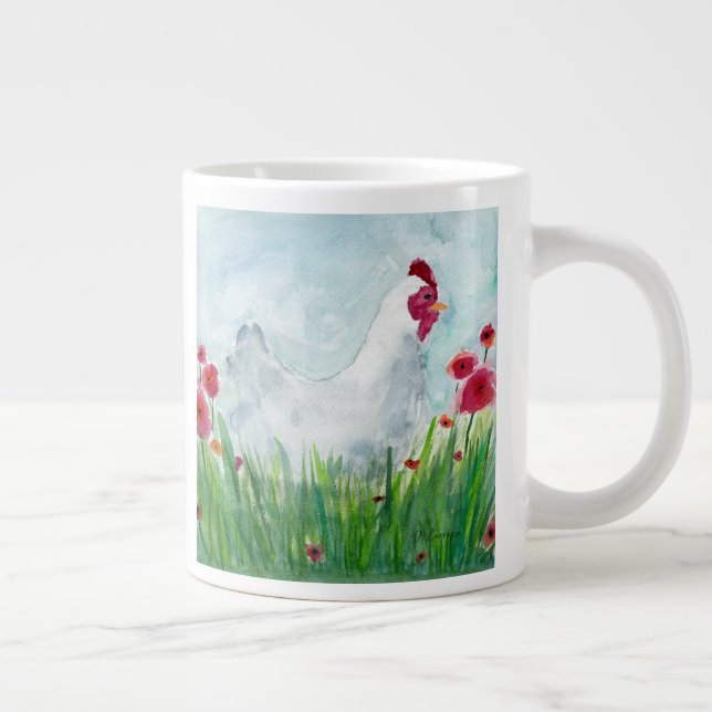Vattenfärgshölje, Blommigt Jumbo Mugg (Höger)