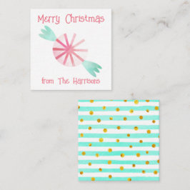 Vattenfärgshöljen Peppermint jul-presentationshölj Anteckningskort