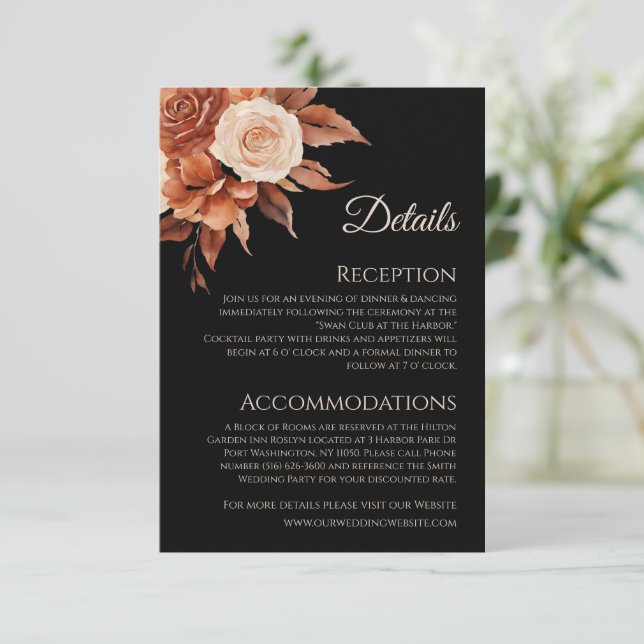 Vattenfärgshösten Elegance-Bröllop- Tilläggskort (Stående Fram)