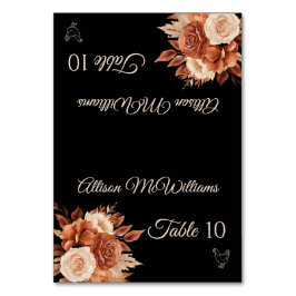 Vattenfärgshösten Elegance-Poultry-ikon- Bordsnummer