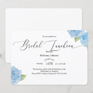 VattenfärgsHydrangea Möhippa Luncheon-inbjudan Inbjudningar