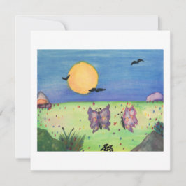 Vattenfärgsillustration Butterflies Kärlek par Inbjudningar