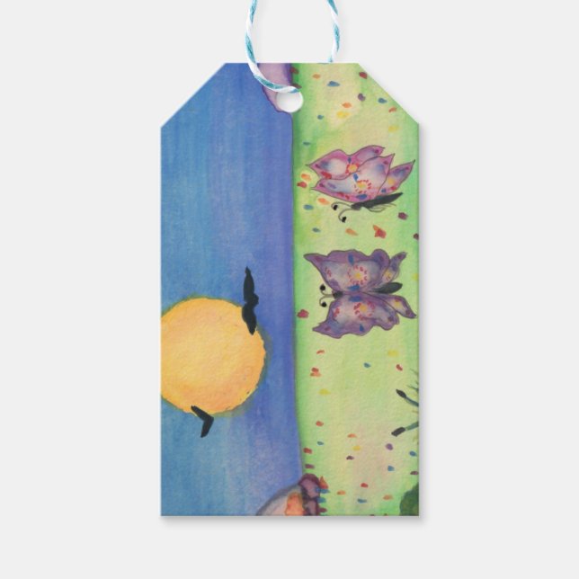 Vattenfärgsillustration Butterflies Kärlek par Presentetikett (Framsidan)