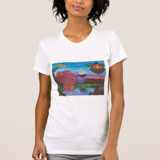 Vattenfärgsillustration Fantasy Ro dimension T Shirt
