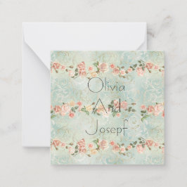 Vattenfärgsinbjudan whit ro anteckningskort