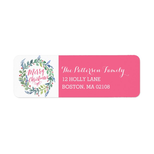 Vattenfärgsinsamling Returadress Etikett (Framsidan)