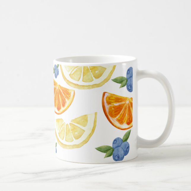Vattenfärgsinspirerad fruktmugg kaffemugg (Höger)