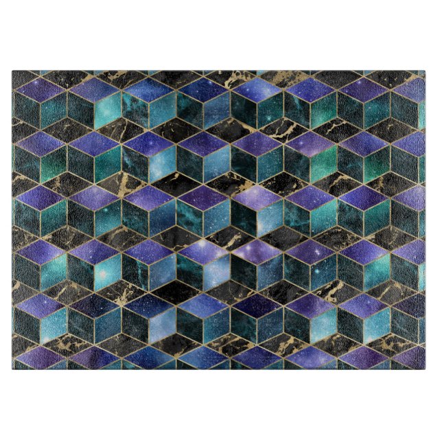 Vattenfärgsisometric med Guld och Marble Galaxy (Framsidan)