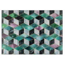 Vattenfärgsisometric med Guld och Marble Galaxy