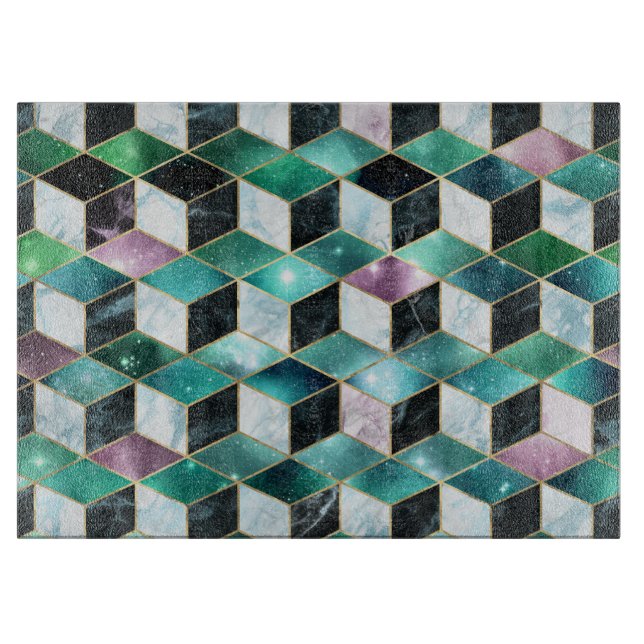 Vattenfärgsisometric med Guld och Marble Galaxy (Framsidan)