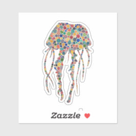 Vattenfärgsjellyfish Klistermärken