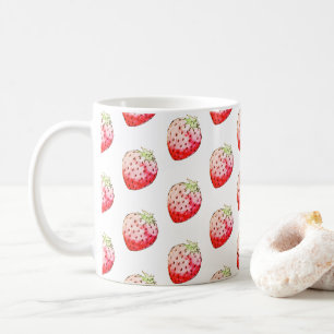 vattenfärgsjordgubbsbär kaffemugg