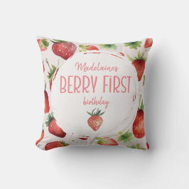 Vattenfärgsjordgubbsbären 1:a Berry först Kudde