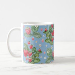 Vattenfärgsjordgubbsbären mönster kaffemugg