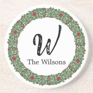 Vattenfärgsjul Holly Wandeans Monogram Underlägg