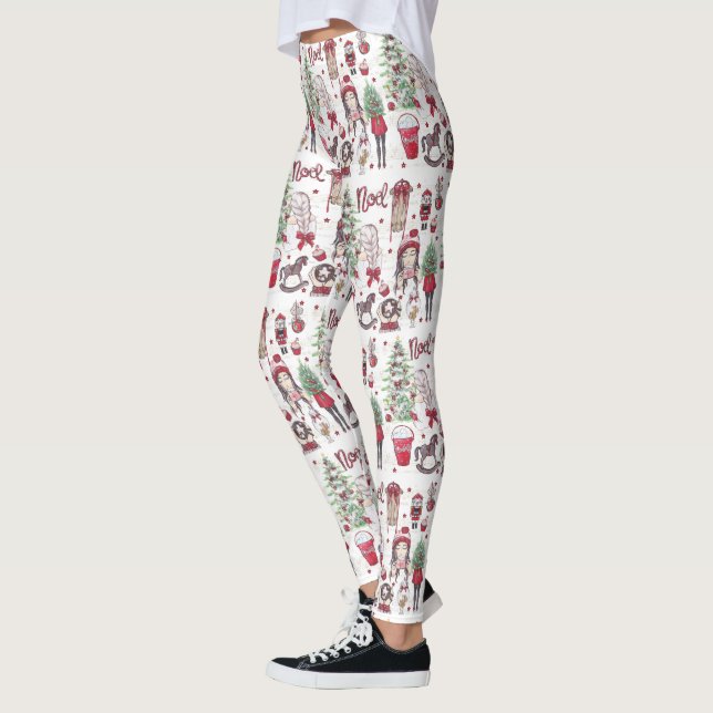 Vattenfärgsjul, inslag leggings (Vänster)