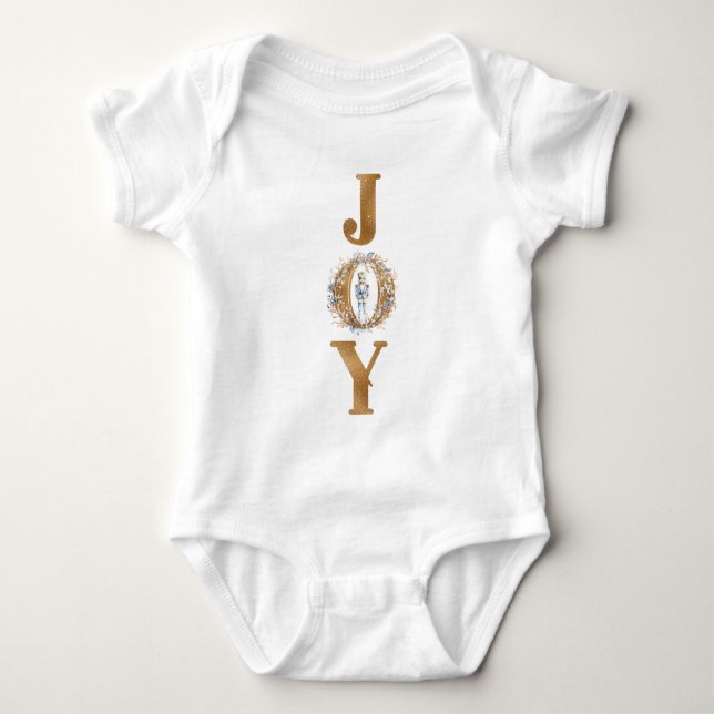Vattenfärgsjul Joy Nutcracker T Shirt (Framsida)