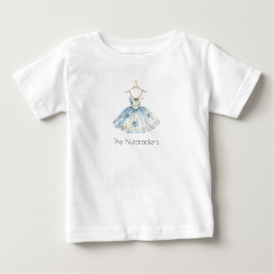 Vattenfärgsjul Nutcracker Ballerina Dress T Shirt