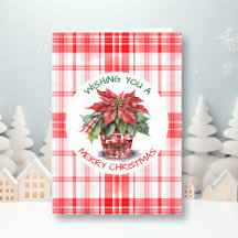 Vattenfärgsjul - Personligen Poinsettia